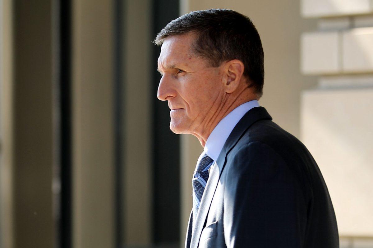 Michael Flynn, former national security adviser to President Donald Trump, leaves following his plea hearing at the Prettyman Federal Courthouse in Washington, DC, Dec. 1, 2017. (Chip Somodevilla/Getty Images)