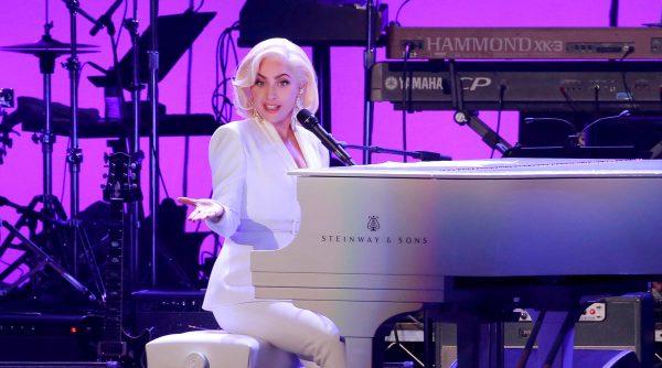 Lady Gaga performs for the five former U.S. presidents, Jimmy Carter, George H.W. Bush, Bill Clinton, George W. Bush, and Barack Obama during a concert at Texas A&M University benefiting hurricane relief efforts in College Station, Texas, Oct. 21, 2017. (Reuters/Richard Carson/File Photo)