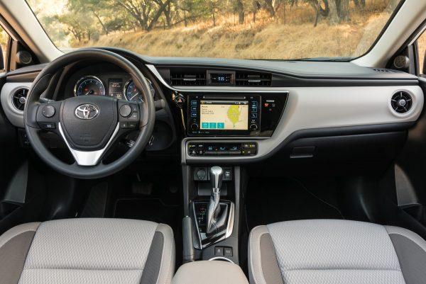 The interior of the 2018 Corolla. (Courtesy of Toyota)