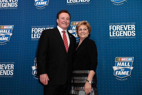 NASCAR Hall of Fame inductee Richard Childress poses on the red carpet with his wife Judy prior to the NASCAR Hall of Fame Class of 2017 Induction Ceremony at NASCAR Hall of Fame on Jan. 20, 2017 in Charlotte, North Carolina. (Jared C. Tilton/Getty Images)