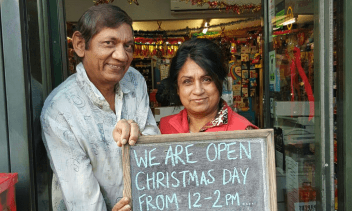 Couple Open Their Store on Christmas Day so the Lonely Can Come in for Free Treats and Hugs