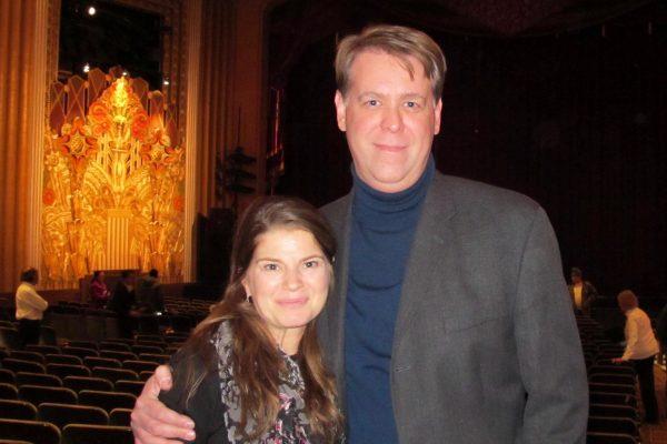 Che Schreiner (L) with her friend, Mr. Hinkle, at Shen Yun Performing Arts on Dec. 22, 2017, at the Flynn Center for the Performing Arts. (Mary Man/The Epoch Times)