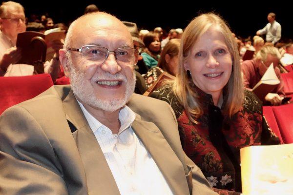 Dr. Enrique Batres, a dermatologist, and Dr. Susan Sponenderg, a retired pediatrician, enjoyed Shen Yun Performing Arts at the Jones Hall in Houston on Dec. 22, 2017. "[My friends and family] have to come because it is magic. And the colors, even the outfits that they wear match with the scenery, so it is very lovely," said Dr. Batres. (The Epoch Times)