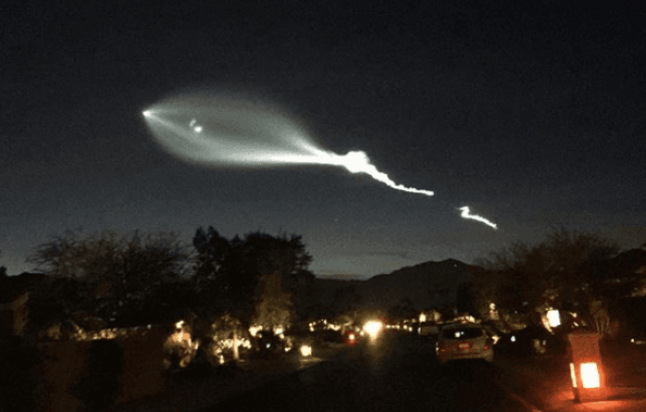 Rocket Launch Creates Mysterious Lights Over California