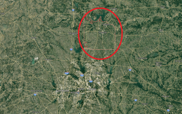 Grayson County, Texas. (Screenshot via Google Maps)