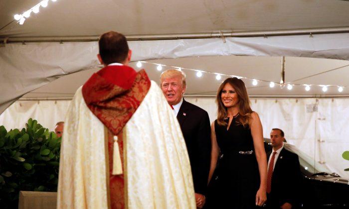 Trumps Attend Christmas Eve Church Service