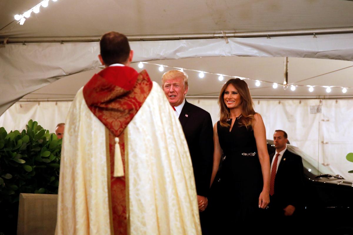 Trumps Attend Christmas Eve Church Service