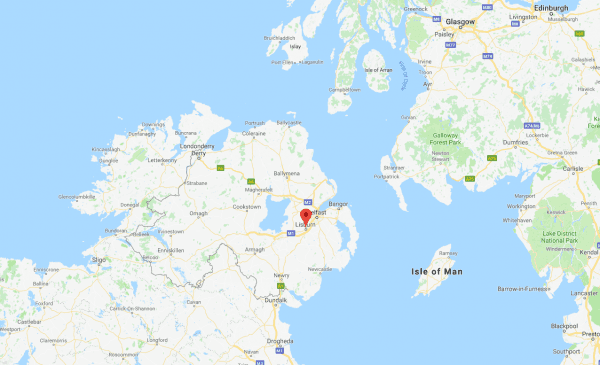 The attack took place in Lisburn, County Antrim, Northern Ireland. (Screenshot via Google Maps)