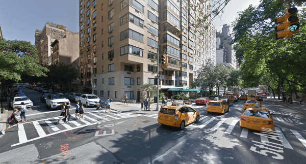 The corner of East 87th Street and Fifth Avenue, Manhattan. (Screenshot via Google Street View)