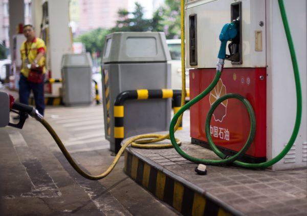 A PetroChina gas station in Shanghai on August 27, 2014. (Johannes Eisele/AFP/Getty Images)