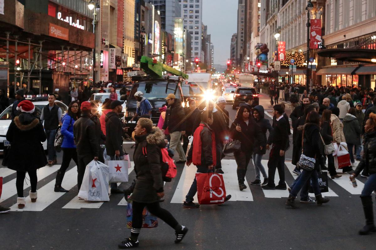 Black Friday in New York on Nov. 25, 2016. The day after Thanksgiving is typically the biggest shopping day of the year in the United States. (Eduardo Munoz Alvarez/Getty Images)