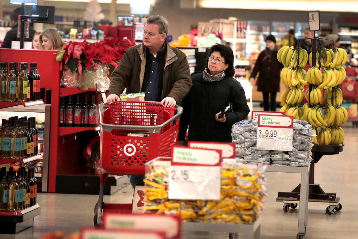 Customers shop at a Target store in Chicago on Dec. 13. (Scott Olson/Getty Images)