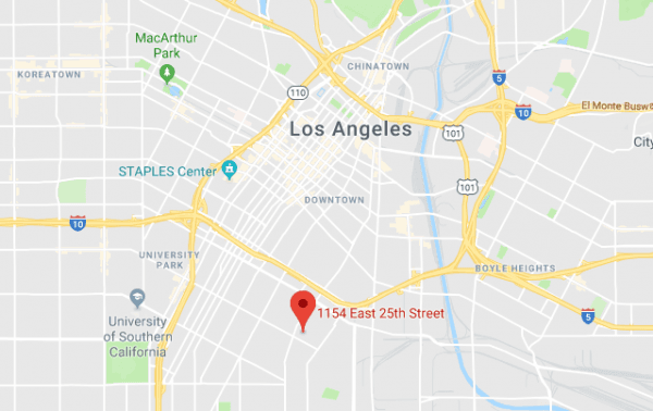 1154 East 25th Street in Los Angeles where Leah Rose Altmann was last seen on Aug. 28, 2017. (Screenshot via Google Maps)