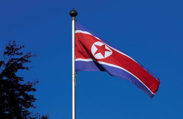 A North Korean flag flies on a mast at the Permanent Mission of North Korea in Geneva on Oct. 2, 2014. (REUTERS/Denis Balibouse/File Photo)