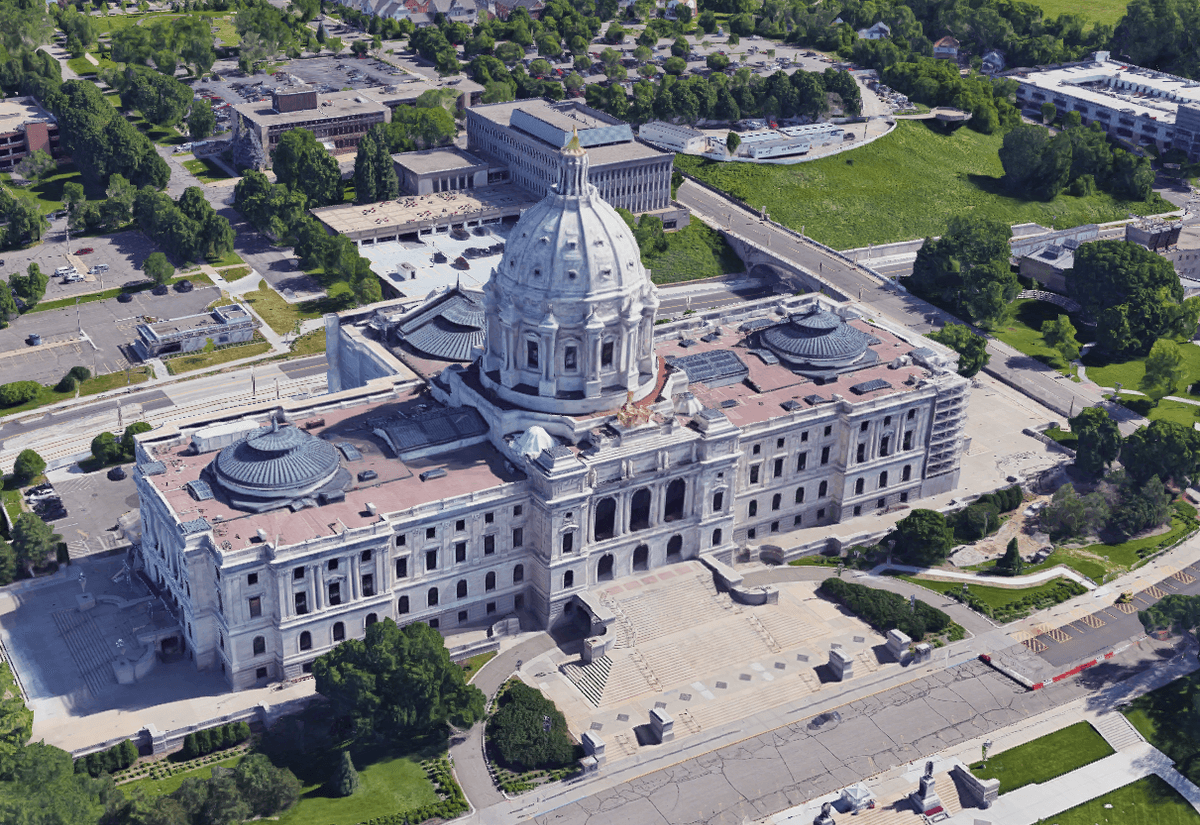 Minnesota State Capitol, St. Paul, Minn. (Screenshot via Google Maps)
