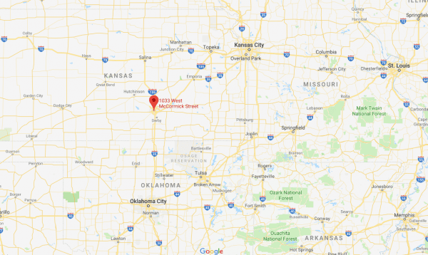 Police fatally shot a man after an alleged prank call at 1033 W. McCormick street in Kansas. (Screenshot via Google Maps)