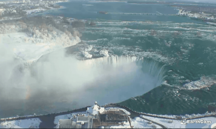 Niagara Falls Turns into Winter Wonderland of Snow and Ice