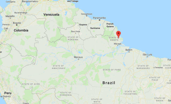 Tartarugalzinho, northern Brazil. (Screenshot via Google Maps)