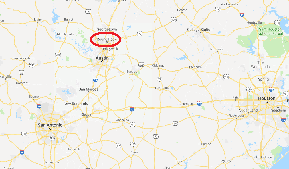 Round Rock, Texas. (Screenshot via Google Maps)