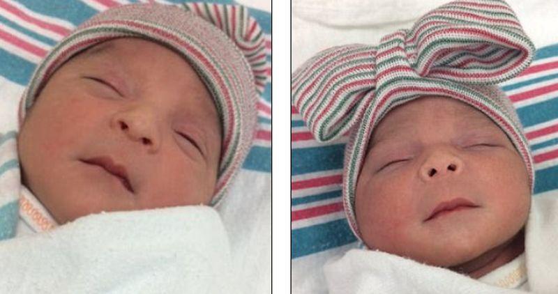 The two babies were born a year apart in Kern County, California. (Delano Regional Medical Center)