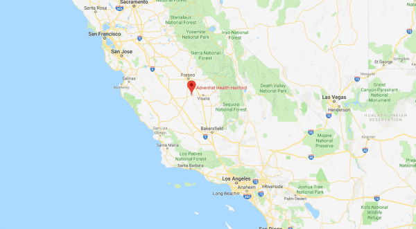 Adventist Birthing Center in Hanford, Calif. (Screenshot via Google Maps)