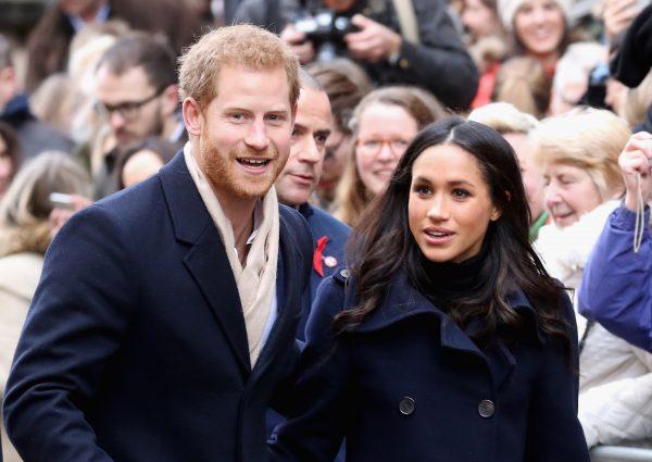 Prince Harry and Meghan Markle on Dec. 1, 2017 in Nottingham, England. They will marry at St. George's Chapel, Windsor Castle in May. (Chris Jackson/Getty Images)