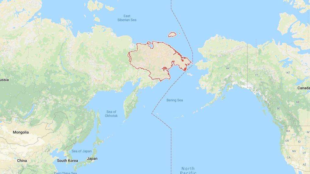 The Chukotka region in Russia. (Google Maps)
