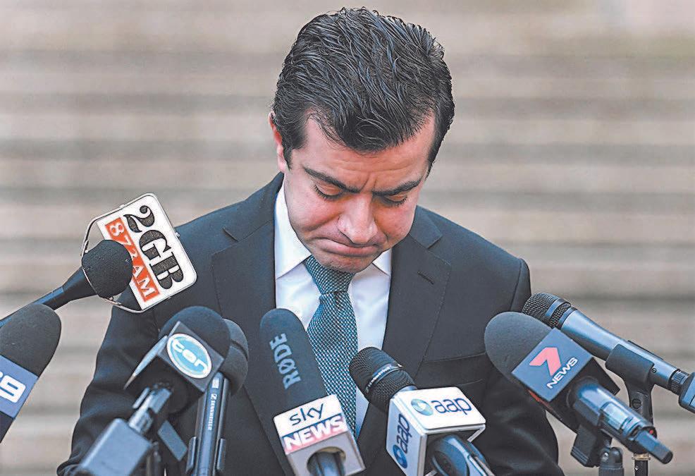 Australian Labor Party Sen. Sam Dastyari makes a public apology in Sydney on Sept. 6, 2016, after details emerged about his links to the Chinese regime. (WILLIAM WEST/AFP/GETTY IMAGES)