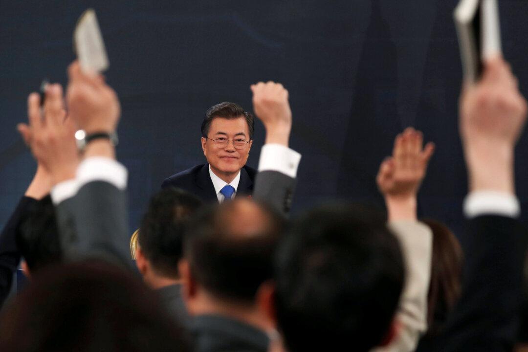 South Korea’s Moon Says Trump Deserves ‘Big’ Credit for North Korea Talks