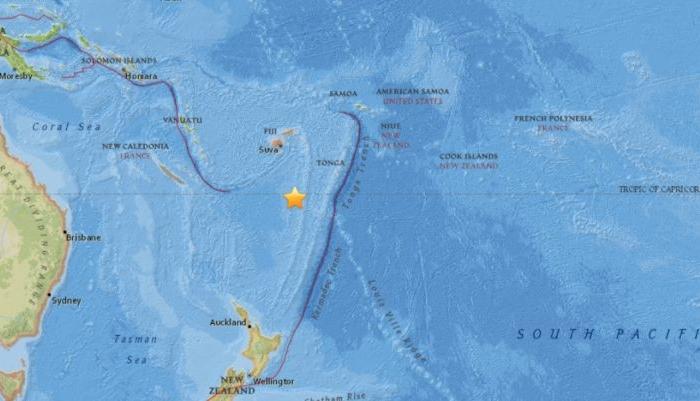 5.5-Magnitude Earthquake Hits South of Fiji Islands