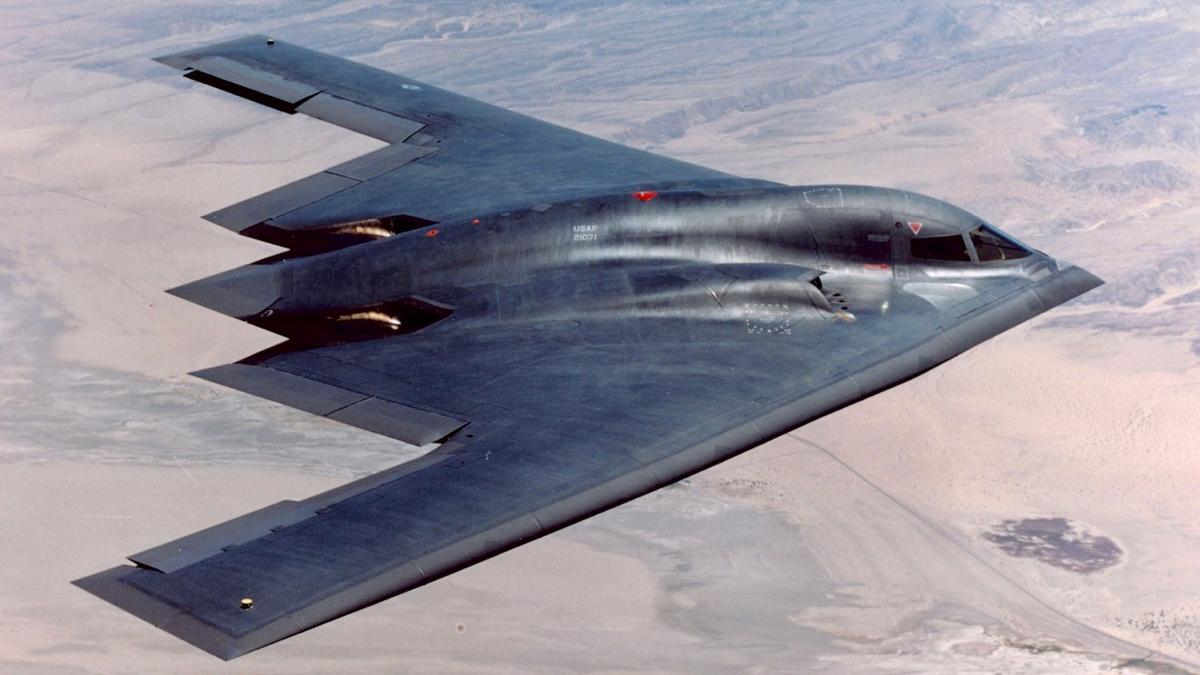 B-2 flies over Edwards Air Force Base in California, on Aug. 14, 2003. (U.S. Air Force/Getty Images)