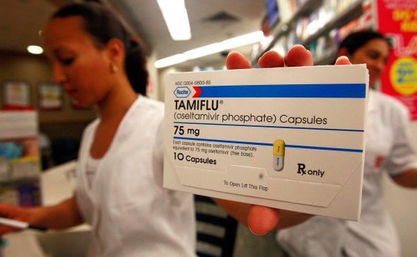A package of Tamiflu is seen in a pharmacy in the Queens borough of New York on April 27, 2009. (Mario Tama/Getty Images)