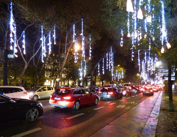 Christmas lights on Avenida da Liberdade. (Barbara Angelakis)