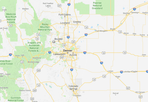 Location of Colorado Highway 119, west of Boulder. (Screenshot via Google Maps)