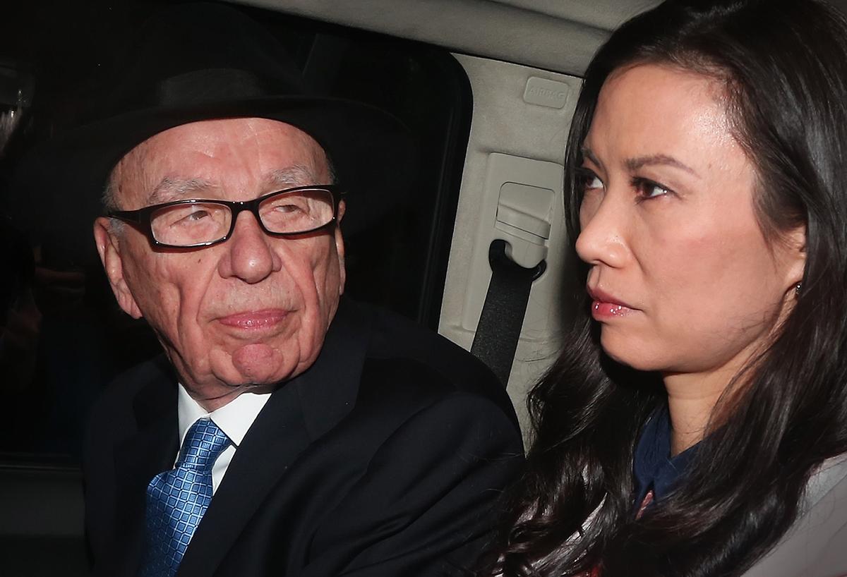 Rupert Murdoch and Wendi Deng, before their divorce, in London, on April 26, 2012. (Peter Macdiarmid/Getty Images)