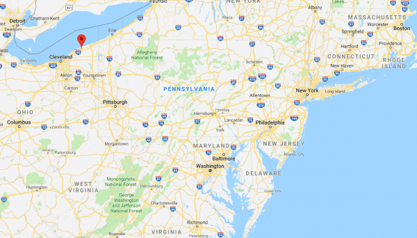 Madison, Ohio, located on this map screenshot. (Google Maps)