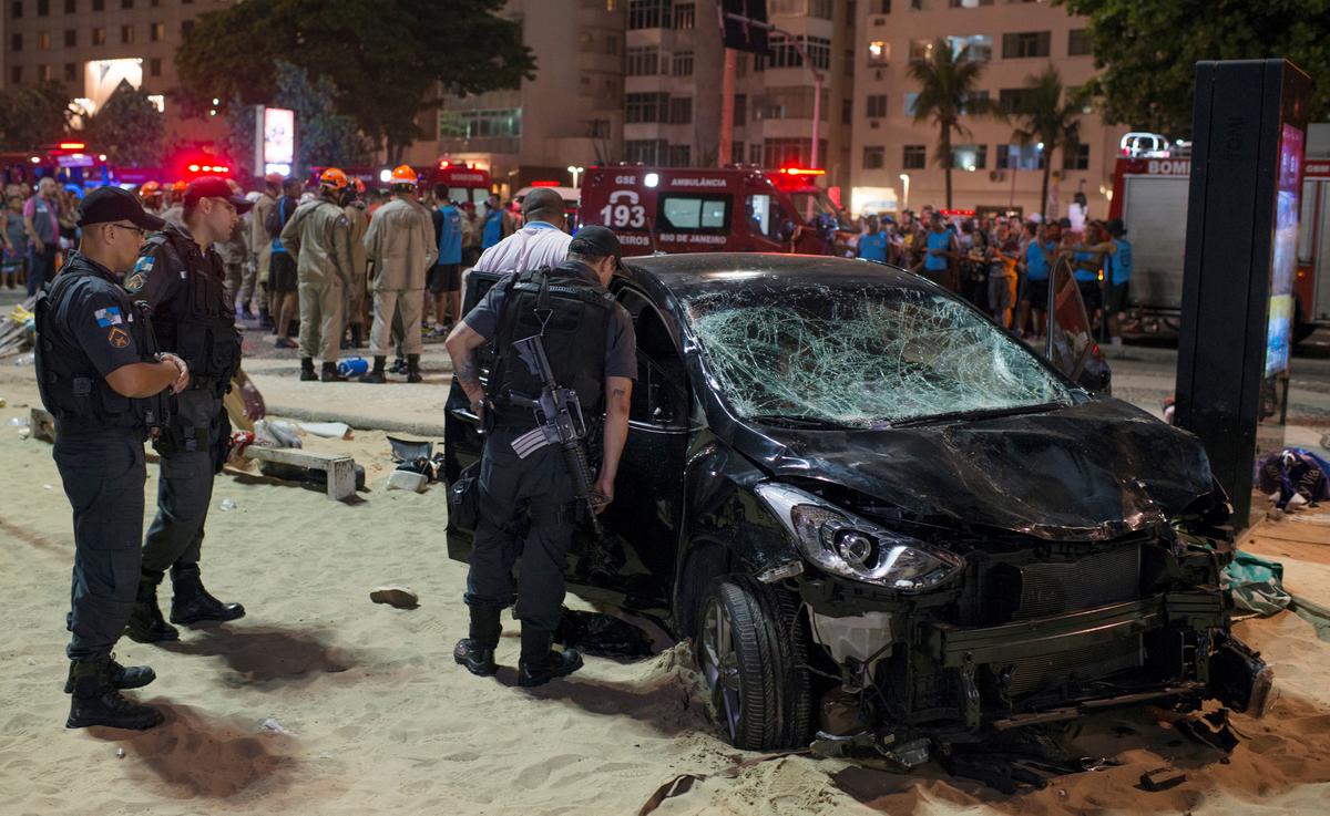 Car Plows Through Copacabana Crowd, Kills Baby, Injures 15