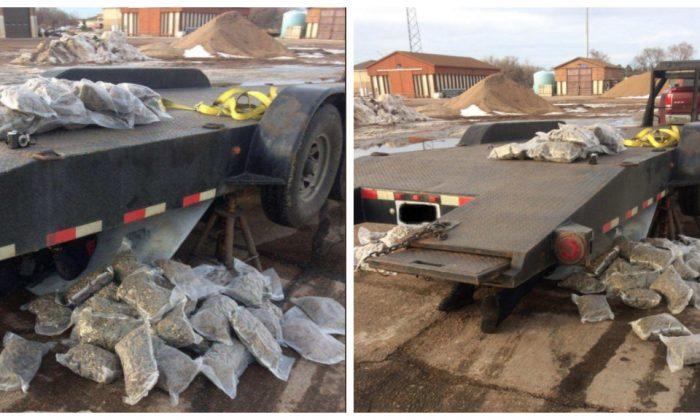 Drivers Spot Bags of Weed Falling out of Trailer Onto Highway