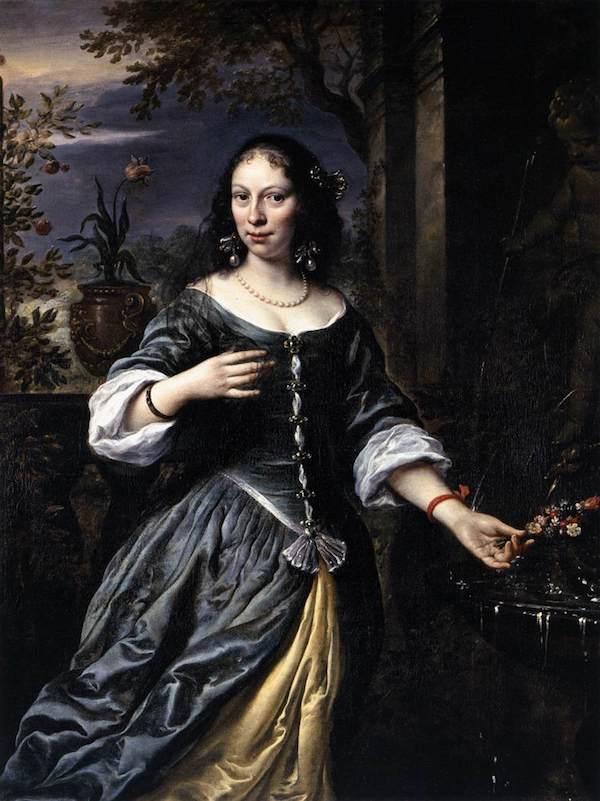 “Portrait of Susanna van Baerle,” 1655, by Govert Flinck. (Gemäldegalerie Alte Meister, Kassel)