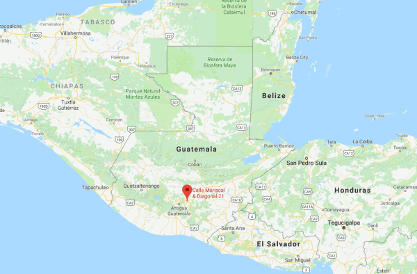 The area where Rosa Otilia Ramirez was assassinated in Guatemala City, Guatemala, on Jan. 19, 2017. (Screenshot via Google Maps)