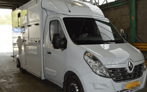 British customs officers found the drugs hidden in a horsebox (pictured). (National Crime Agency)
