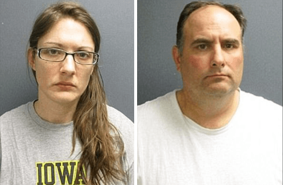 Nicole Finn (L) was sentenced to three consecutive life terms for the murder of Natalie Finn, and other charges. Her husband, Joseph Finn (R), faces a range of charges, for which he will stand trial in April. (West Des Moines Police)