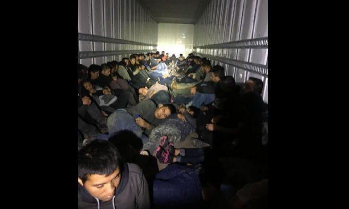Border Agents Find 76 Illegal Immigrants in a Tractor-Trailer