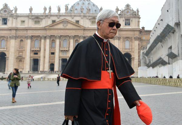 Former Cardinal Joseph Zen of Hong Kong walks on St Peter's square on March 6, 2013, at the Vatican. The retired Cardinal, who is now 83 years old, reportedly visited the Vatican on Jan. 23, 2018, and lined up in the cold in Saint Peter’s Square to personally deliver a letter to Pope Francis. (ALBERTO PIZZOLI/AFP/Getty Images)