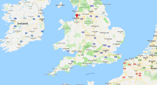 The location of Croxteth, Liverpool, England. (Screenshot via GoogleMaps)