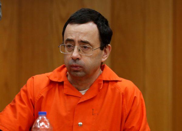 Larry Nassar, a former team USA Gymnastics doctor who pleaded guilty in November 2017 to sexual assault charges, sits in the courtroom during his sentencing hearing in the Eaton County Court, February 2, 2018. (Reuters/Rebecca Cook)