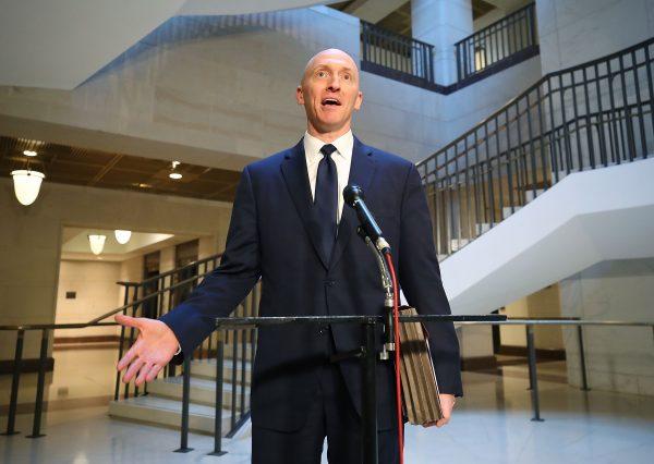 Carter Page speaks to the media after testifying before the House Intelligence Committee on Nov. 2, 2017. (Mark Wilson/Getty Images)