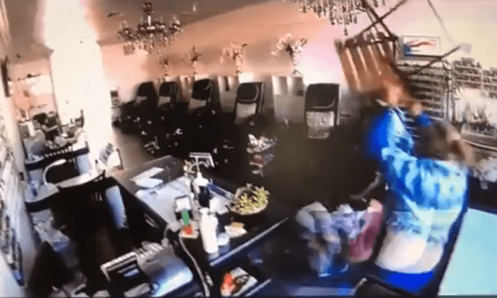 On Camera: Nail Salon Workers Fight Attacker--Chairs Get Involved
