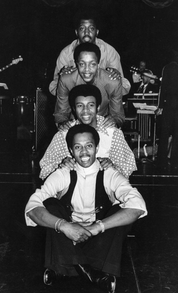The Temptations pictured in 1970. From top to bottom: Otis Williams, Paul Williams, Dennis Edwards, and Melvin Franklin. (Frank Barratt/Getty Images)
