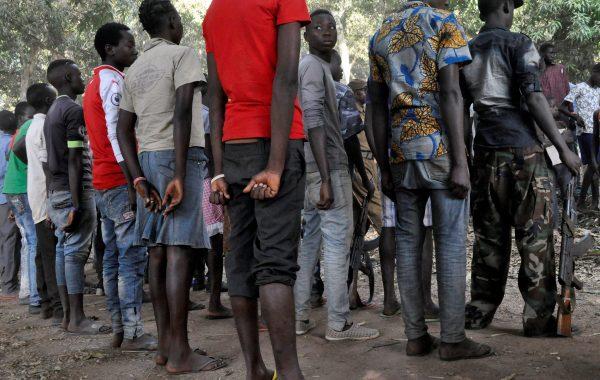 South Sudanese children released by armed groups attend a ceremony in the western town of Yambio, South Sudan Feb. 7, 2018. (Reuters/Denis Dumo)